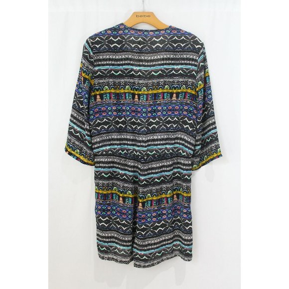 Kut from the Kloth Womens Multicolor Royal Tribal Surplice Romper L NWT - Picture 4 of 5